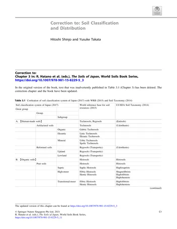 Más sobre Corrección de la Clasificación y Distribución de Suelos.